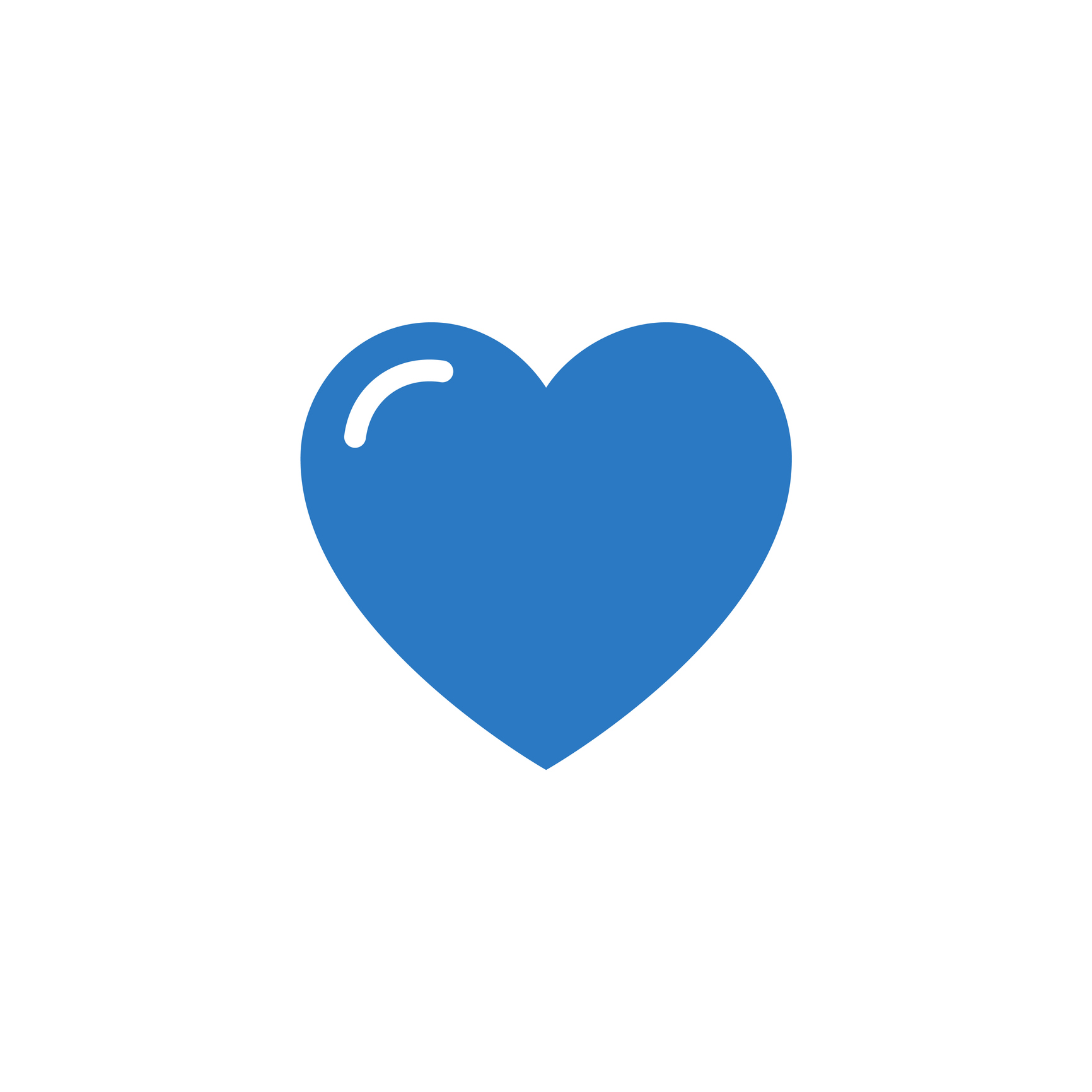 illustration of a heart icon in blue